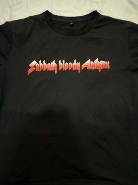 Sabbath Bloody Anthrax Geezer Butler Randy Rhoads Tribute T-Shirt Size XL
